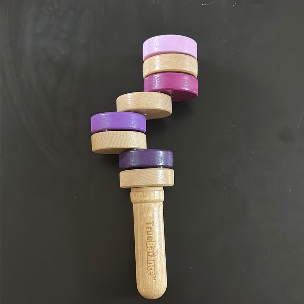 Wooden Balancing Toy - Purple and Pink